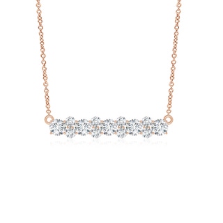 4mm GVS2 Round Diamond Garland Necklace in Rose Gold