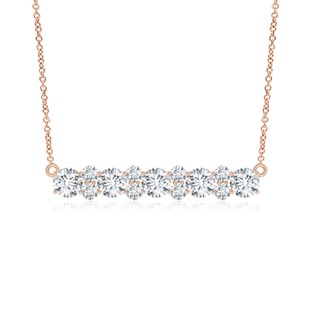 5mm GVS2 Round Diamond Garland Necklace in 9K Rose Gold