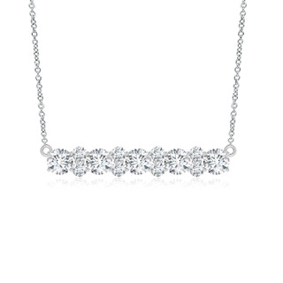 5mm GVS2 Round Diamond Garland Necklace in P950 Platinum