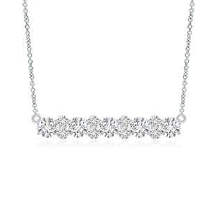 5mm HSI2 Round Diamond Garland Necklace in P950 Platinum