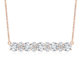 6mm GVS2 Round Diamond Garland Necklace in Rose Gold