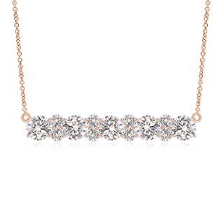 6mm IJI1I2 Round Diamond Garland Necklace in Rose Gold