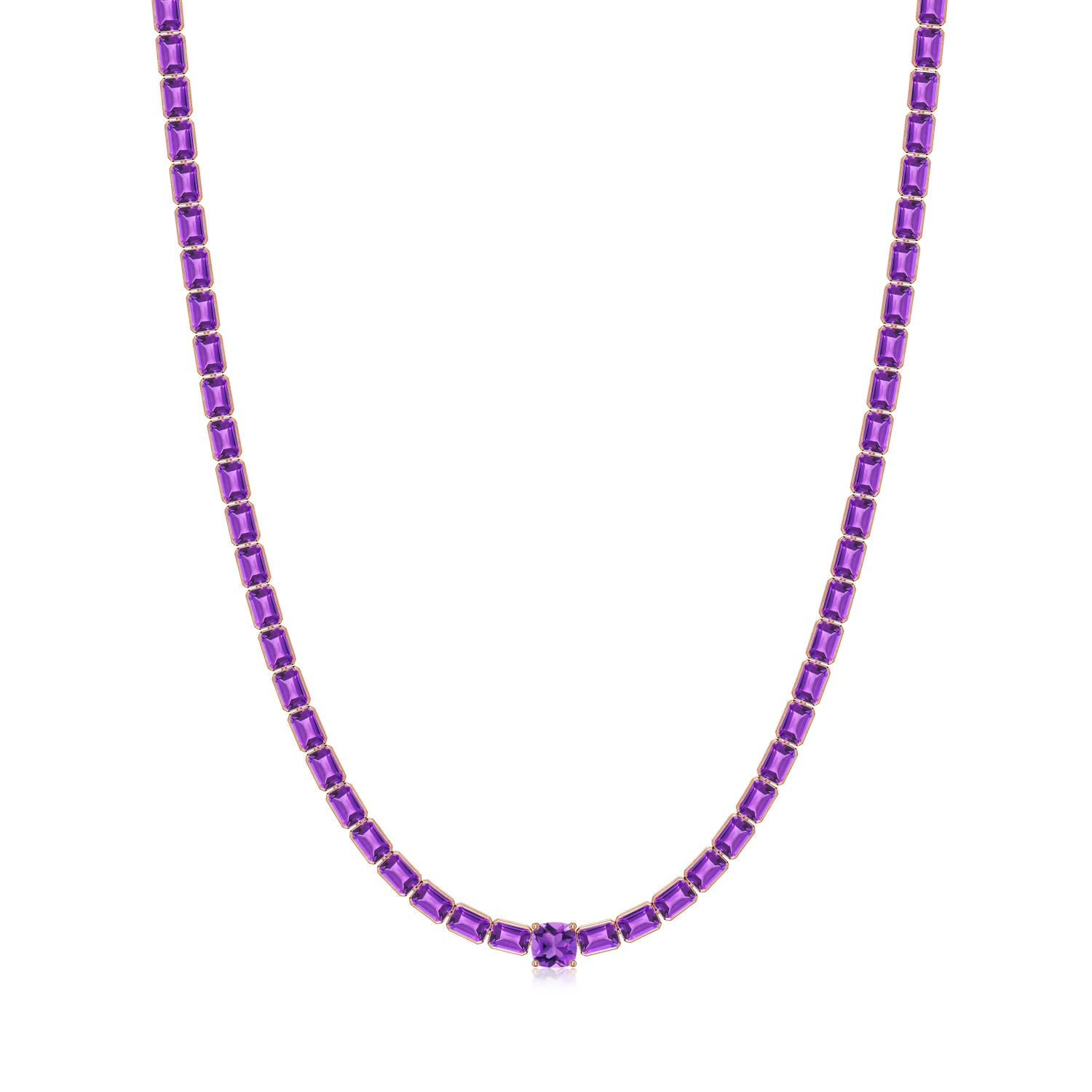 Amethyst Tennis Necklaces
