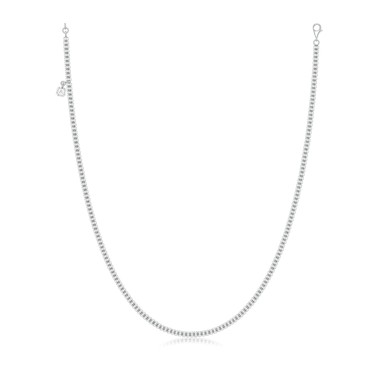 Men's Octagon Metal Necklace in S999 Silver