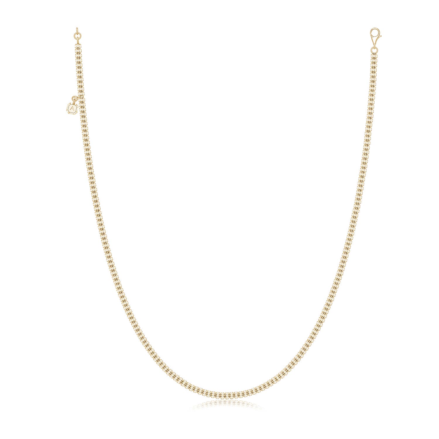 Men's Octagon Metal Necklace in Yellow Gold