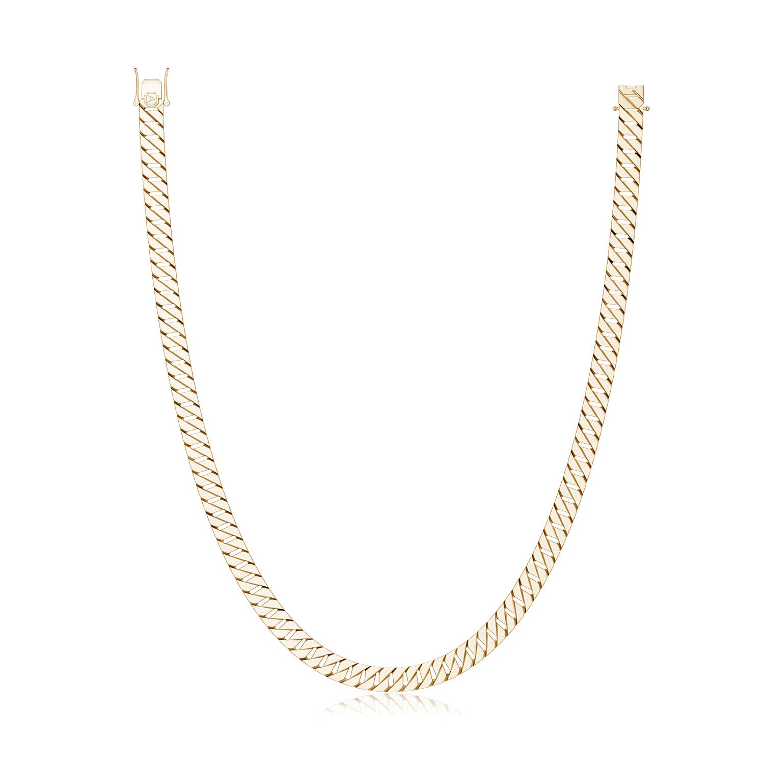 Men's Octagon-Shaped Link Chain Necklace in Yellow Gold