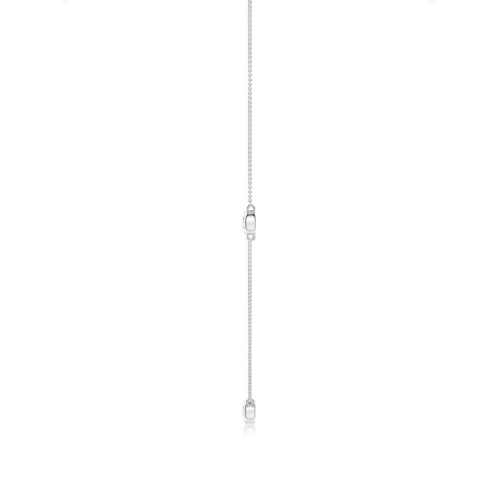 3.5mm GVS2 Bezel-Set Round Diamond Chain Necklace in P950 Platinum Side 199