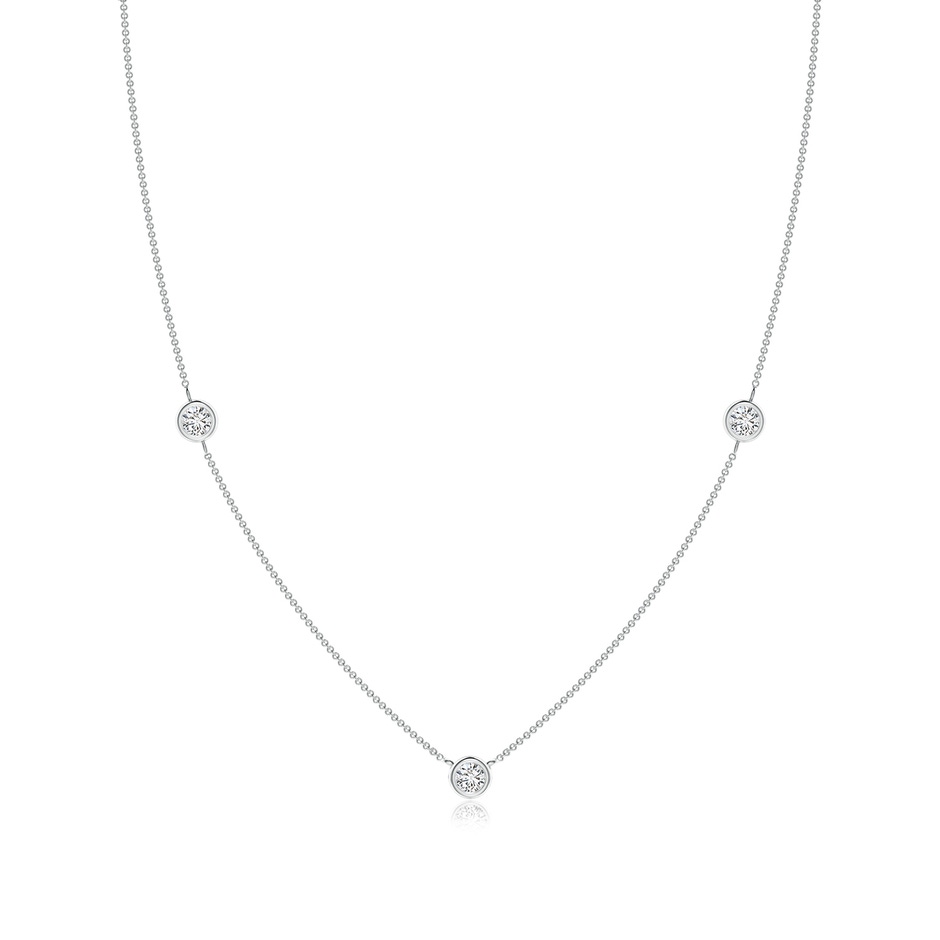 Bezel-Set Round Diamond Chain Necklace | Angara