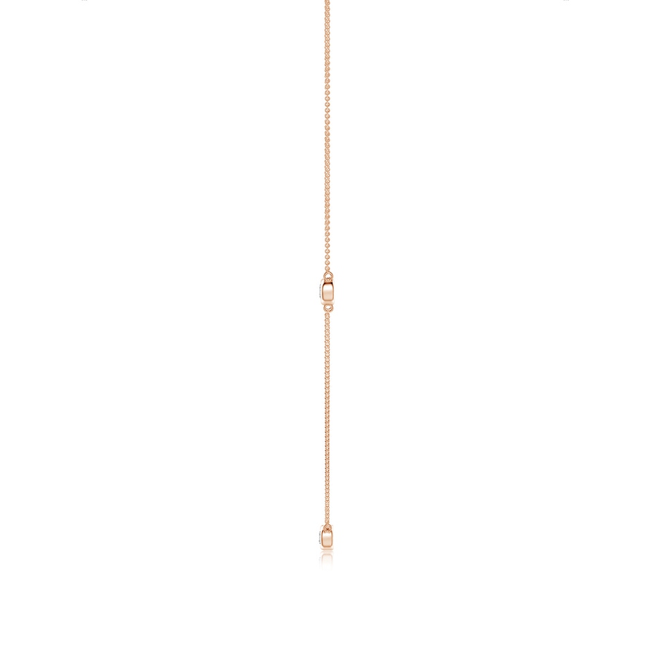 3mm IJI1I2 Bezel-Set Round Diamond Chain Necklace in Rose Gold side 199