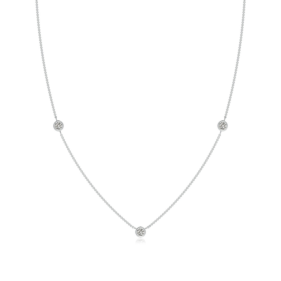 3mm KI3 Bezel-Set Round Diamond Chain Necklace in P950 Platinum 