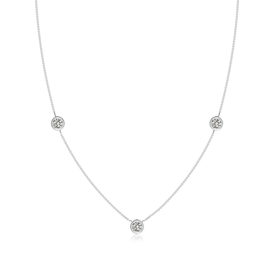 4.1mm KI3 Bezel-Set Round Diamond Chain Necklace in P950 Platinum 