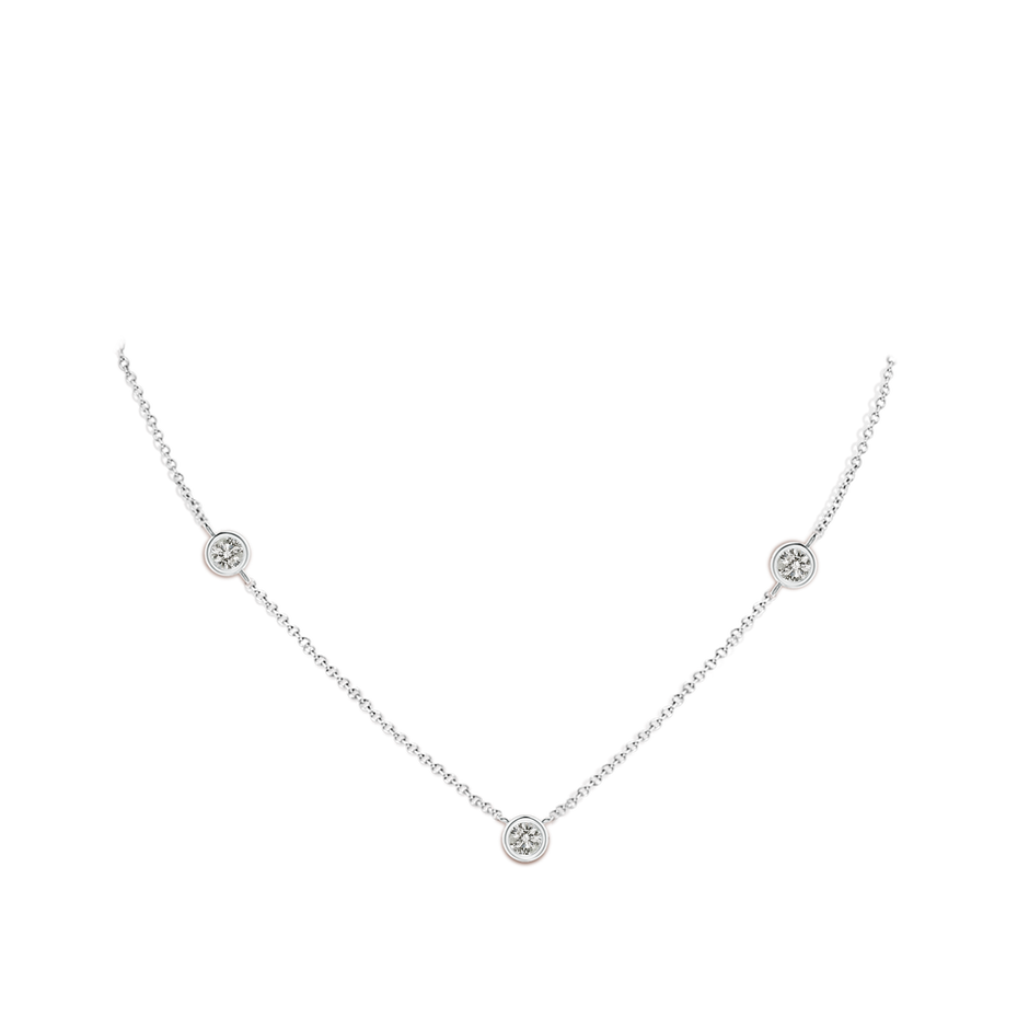 4.1mm KI3 Bezel-Set Round Diamond Chain Necklace in P950 Platinum pen