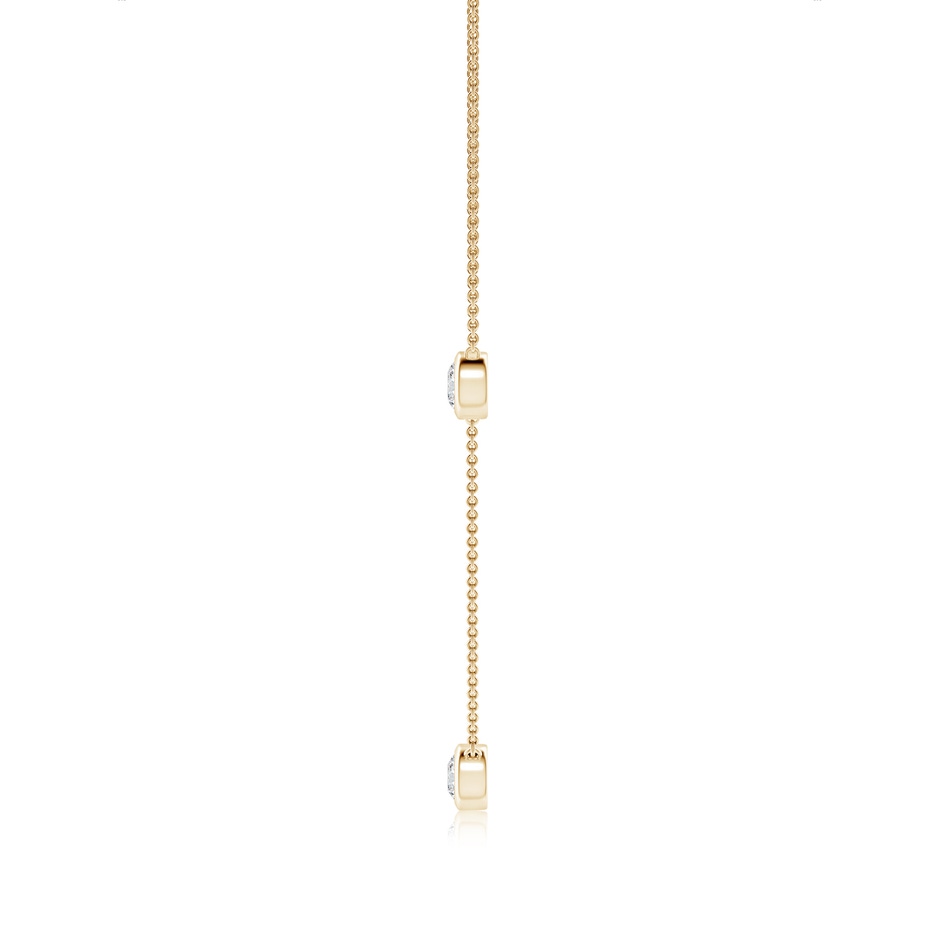 5.1mm HSI2 Bezel-Set Round Diamond Chain Necklace in Yellow Gold side 199