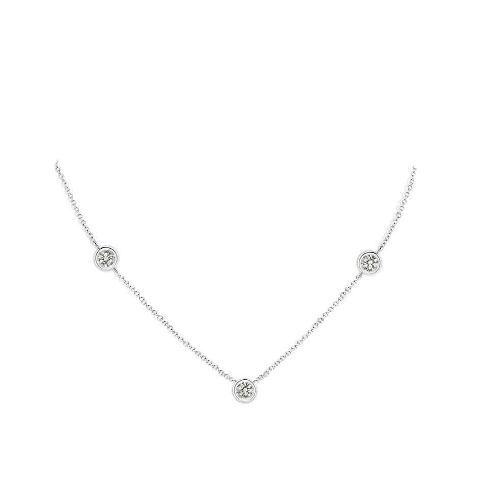 6.4mm KI3 Bezel-Set Round Diamond Chain Necklace in P950 Platinum pen