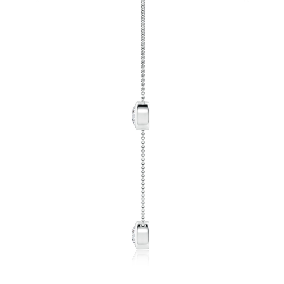7.4mm HSI2 Bezel-Set Round Diamond Chain Necklace in P950 Platinum side 199