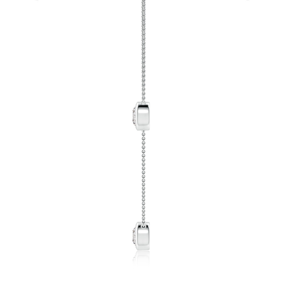 7.4mm IJI1I2 Bezel-Set Round Diamond Chain Necklace in P950 Platinum side 199