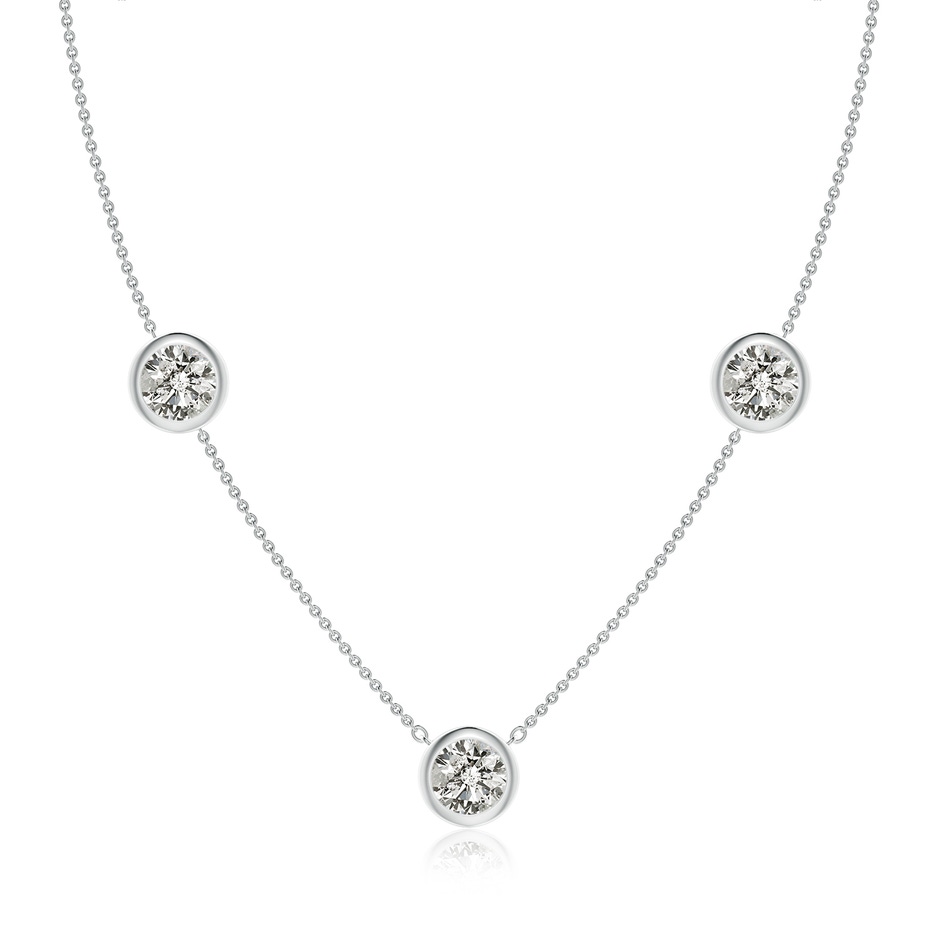 7.4mm KI3 Bezel-Set Round Diamond Chain Necklace in P950 Platinum 