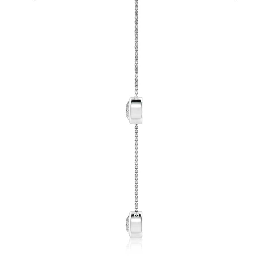 7.4mm KI3 Bezel-Set Round Diamond Chain Necklace in P950 Platinum side 199
