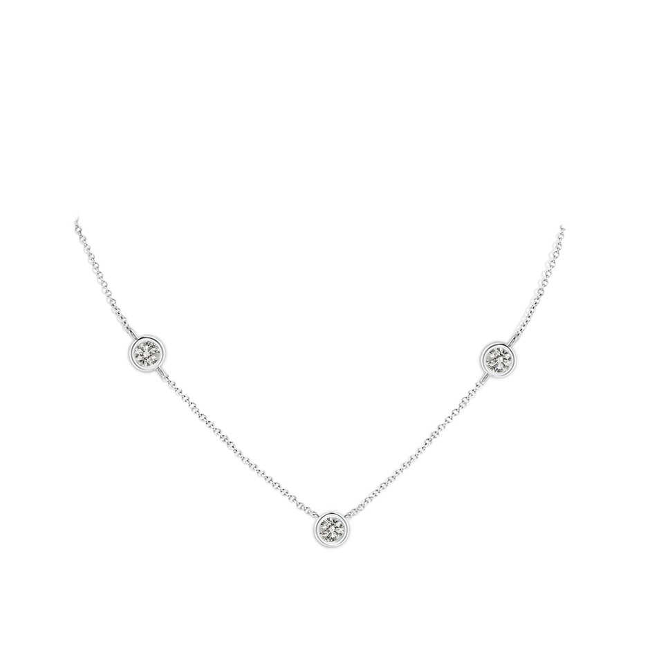 7.4mm KI3 Bezel-Set Round Diamond Chain Necklace in P950 Platinum pen