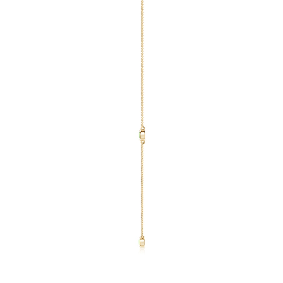 3mm A Bezel-Set Round Tsavorite Chain Necklace in Yellow Gold side-1