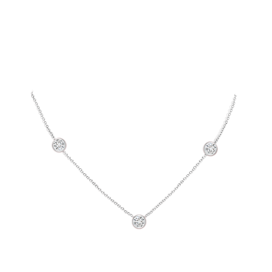 5.1mm HSI2 Round Diamond Station Necklace in White Gold pen