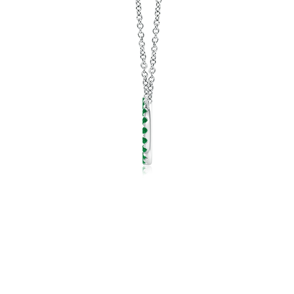 1.5mm AAA Emerald Open Circle Eternity Pendant in P950 Platinum - side 199
