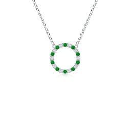Fashion White Gold Emerald Necklaces & Pendants