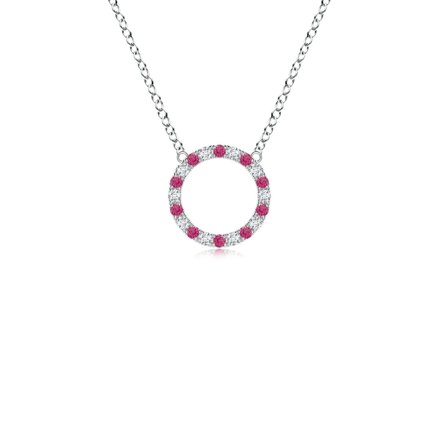 Platinum Pink Sapphire Necklaces & Pendants