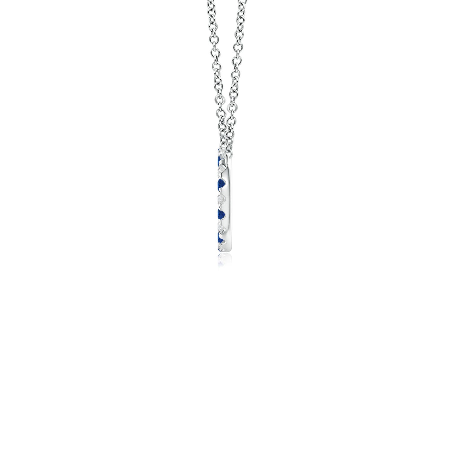 Sparkling White Diamond Eternity Necklace in 14k Solid Gold