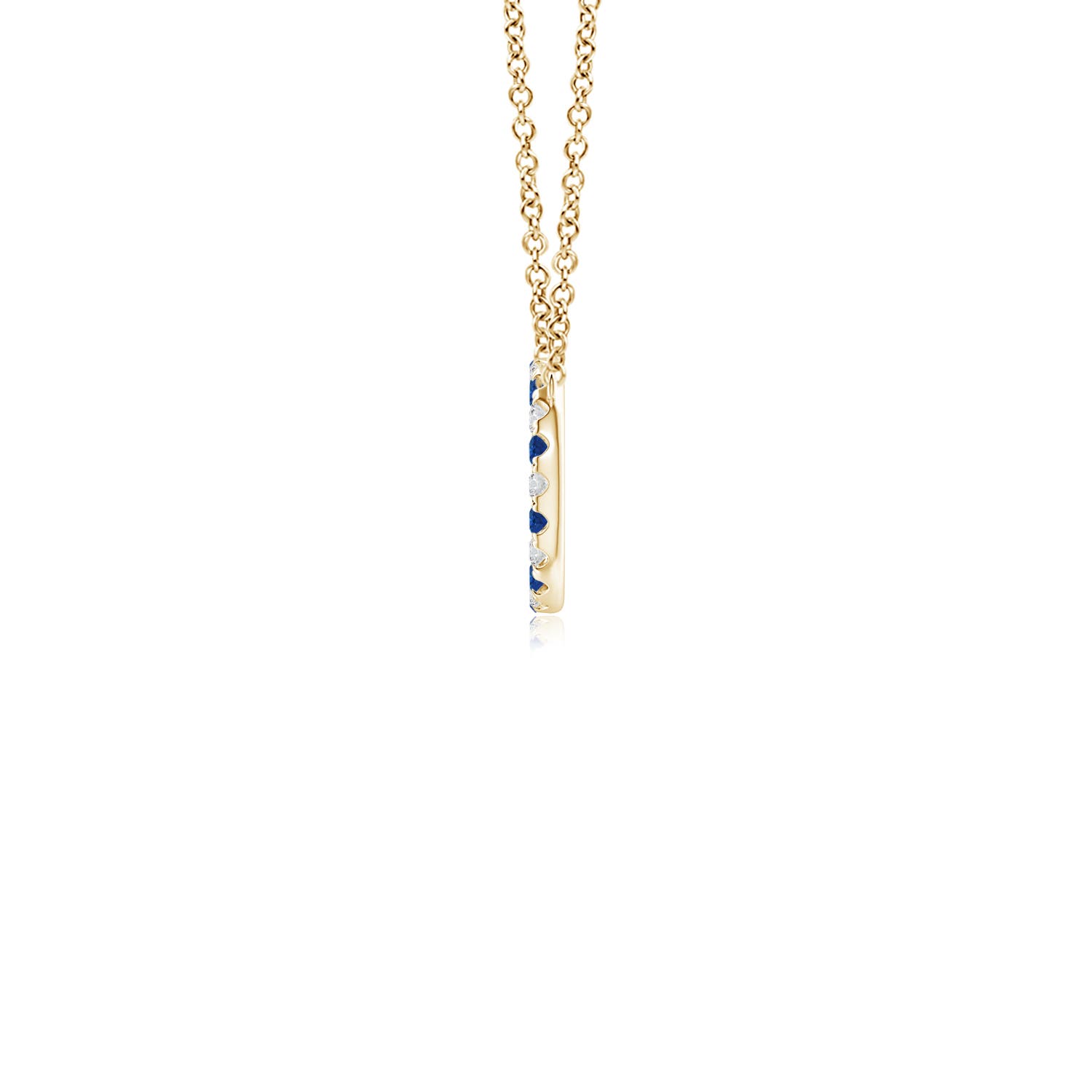 AAA - Blue Sapphire / 0.34 CT / 14 KT Yellow Gold