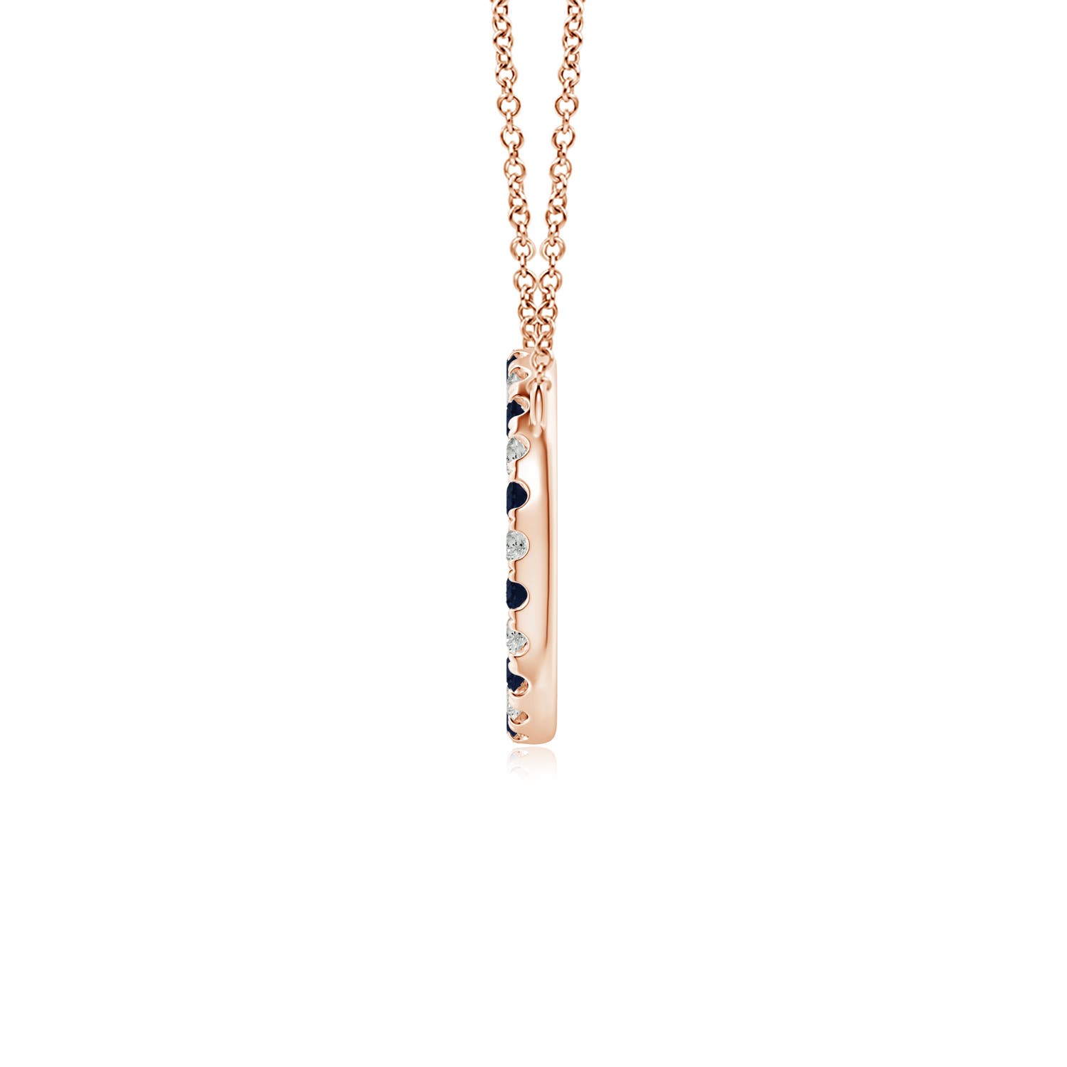 A - Blue Sapphire / 1.02 CT / 14 KT Rose Gold