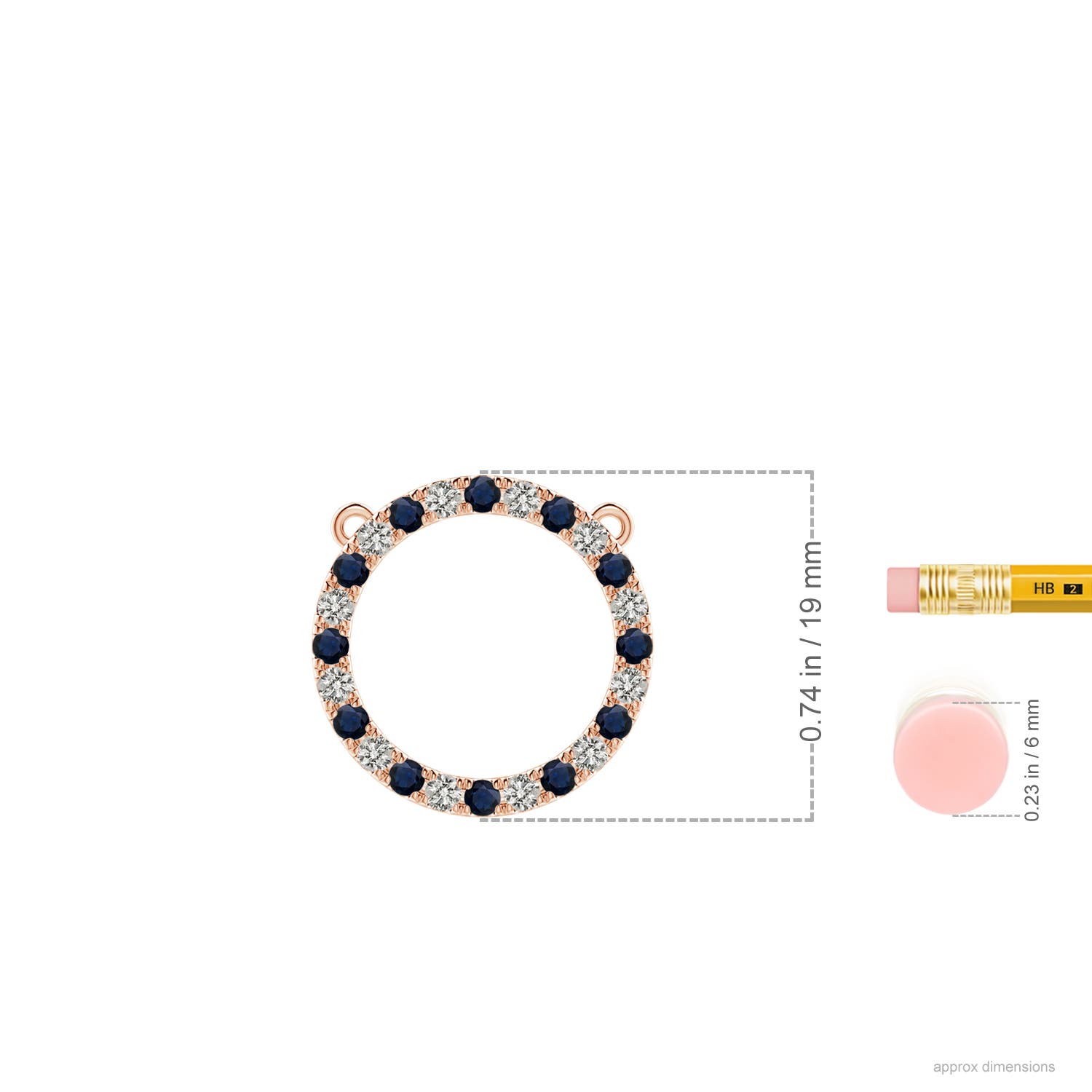 A - Blue Sapphire / 1.02 CT / 14 KT Rose Gold