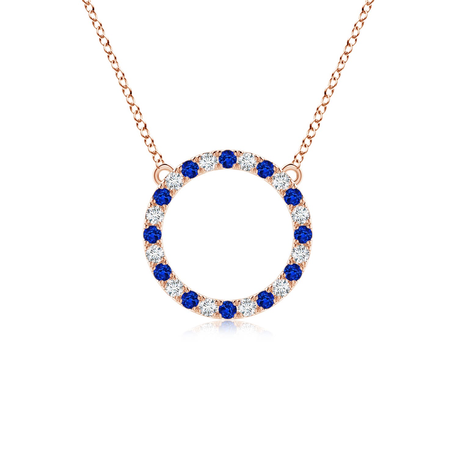 AAAA - Blue Sapphire / 1.02 CT / 14 KT Rose Gold