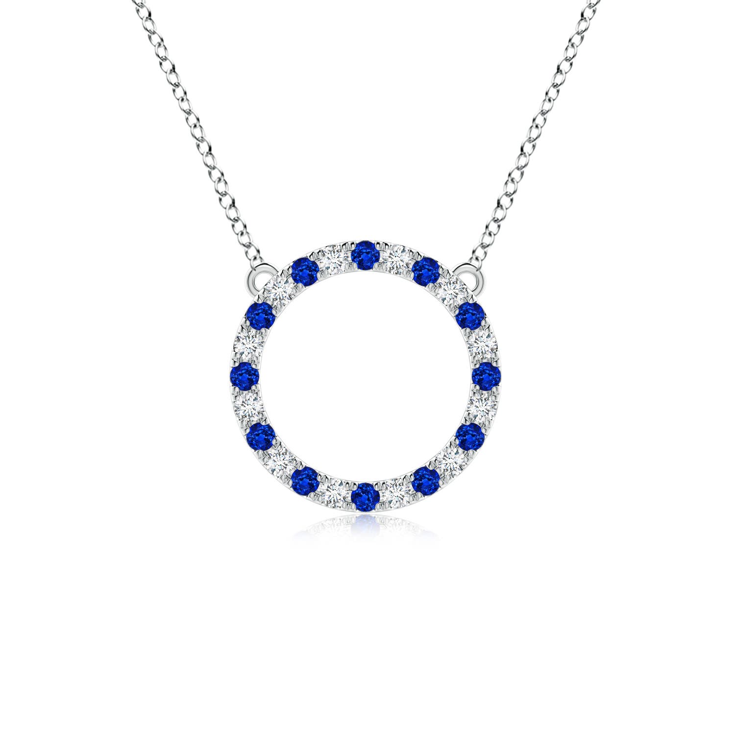 AAAA - Blue Sapphire / 1.02 CT / 14 KT White Gold