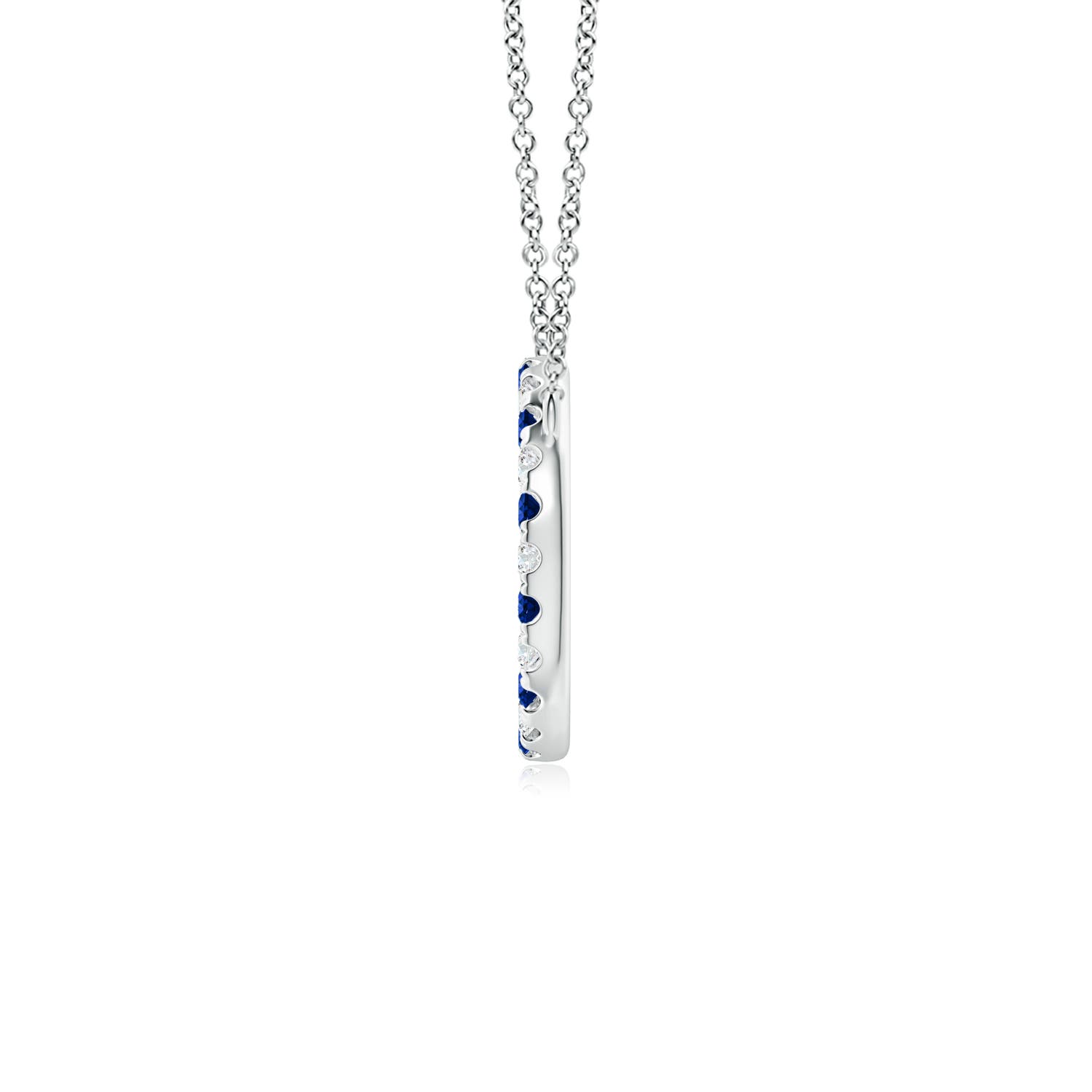 AAAA - Blue Sapphire / 1.02 CT / 14 KT White Gold