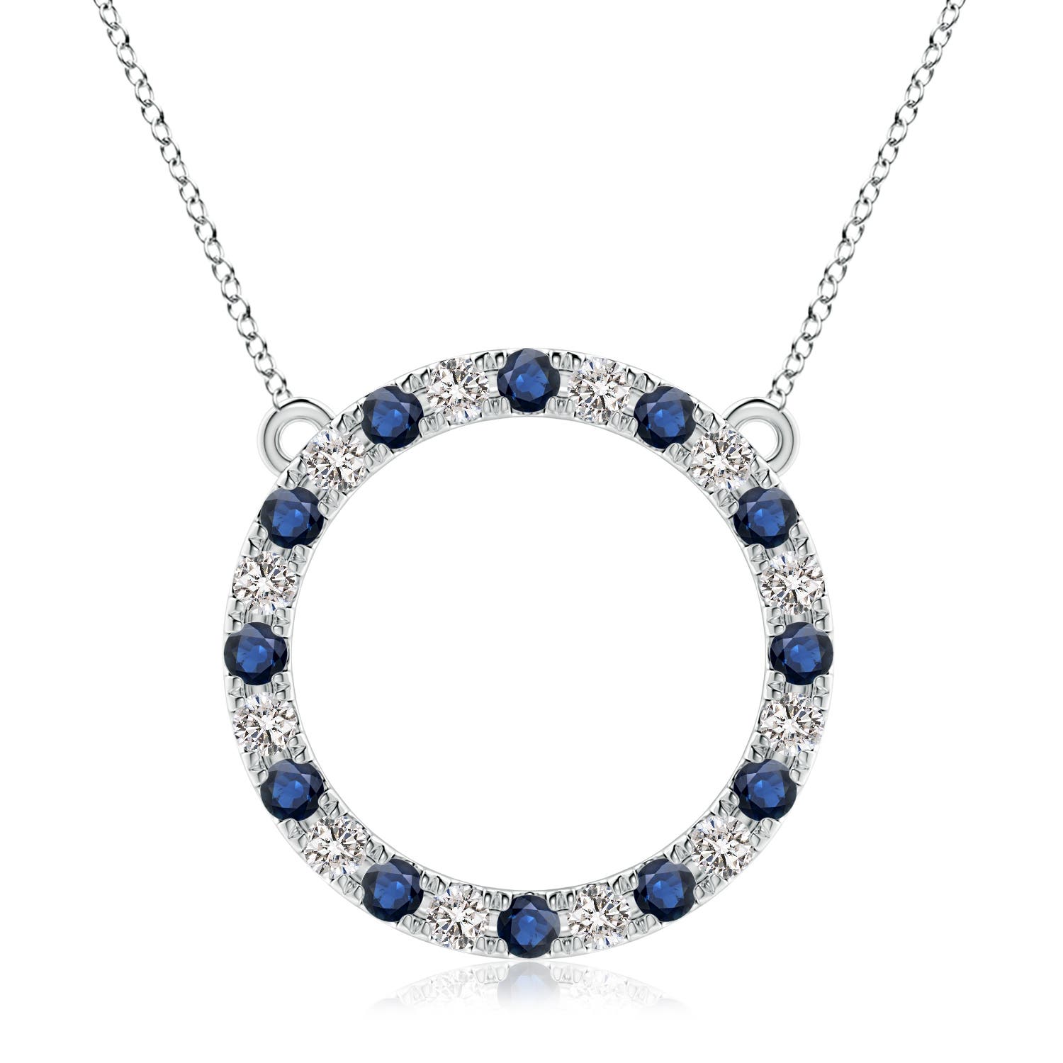 AA - Blue Sapphire / 2.94 CT / 14 KT White Gold