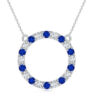 Round Lab-Grown Lab Grown Blue Sapphire