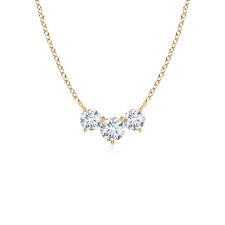 4mm GVS2 Classic Trio Diamond Necklace in Yellow Gold