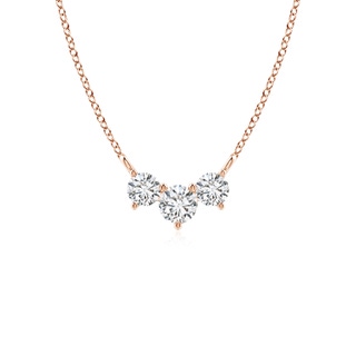 4mm HSI2 Classic Trio Diamond Necklace in 9K Rose Gold