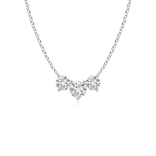 4mm HSI2 Classic Trio Diamond Necklace in P950 Platinum