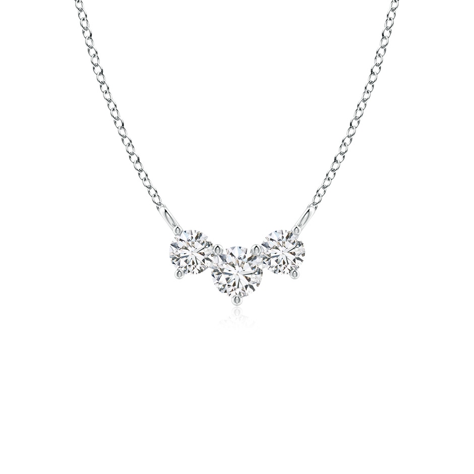 4mm HSI2 Classic Trio Diamond Necklace in White Gold 