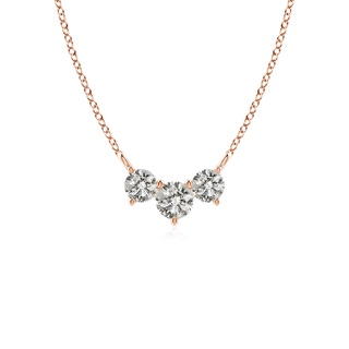 4mm KI3 Classic Trio Diamond Necklace in Rose Gold