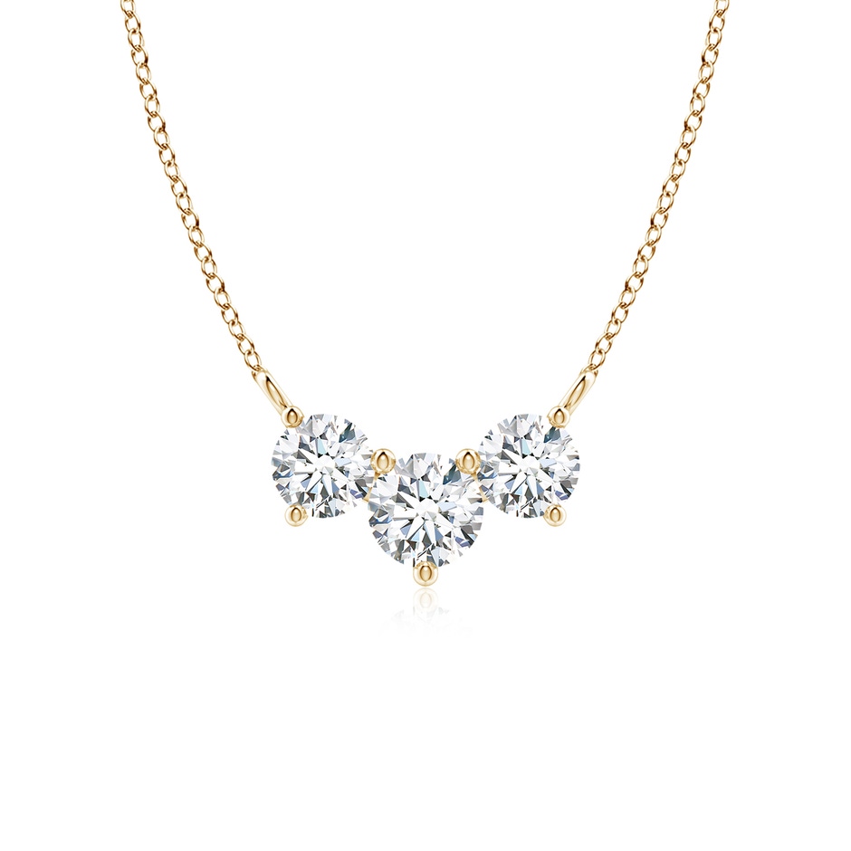 5mm GVS2 Classic Trio Diamond Necklace in Yellow Gold 