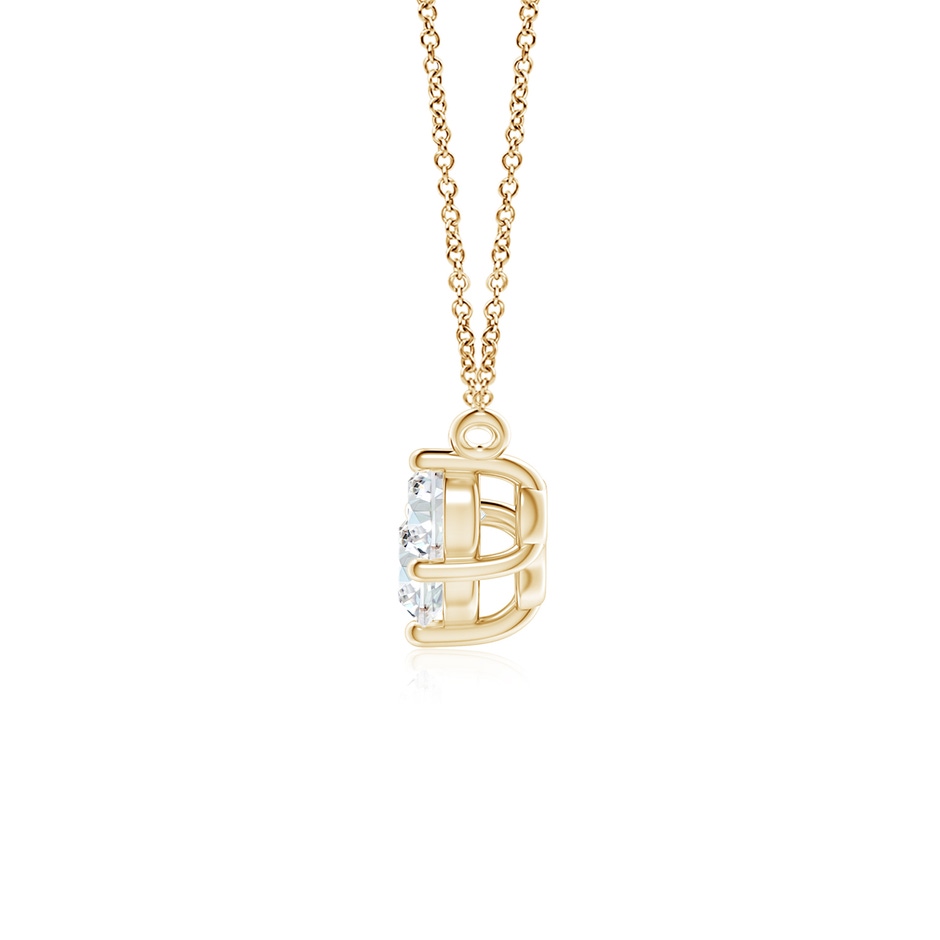 5mm GVS2 Classic Trio Diamond Necklace in Yellow Gold side 199