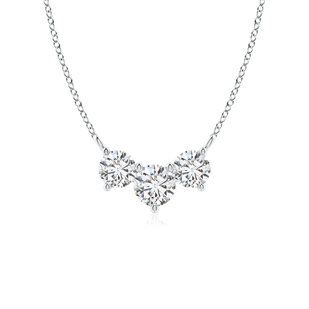 5mm HSI2 Classic Trio Diamond Necklace in White Gold