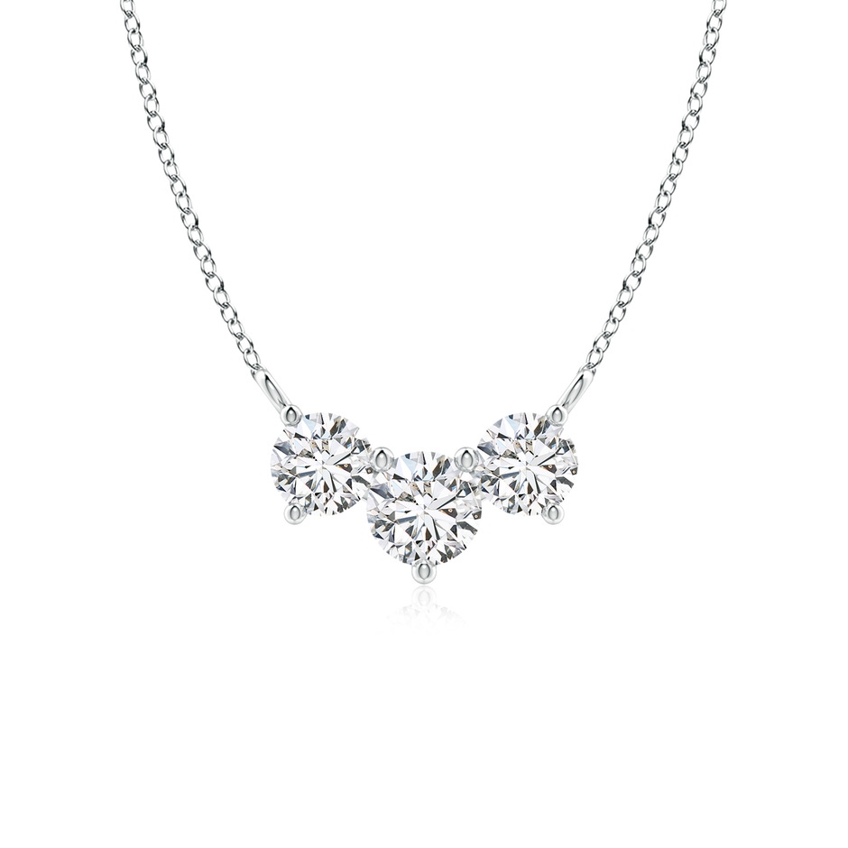 5mm HSI2 Classic Trio Diamond Necklace in White Gold 