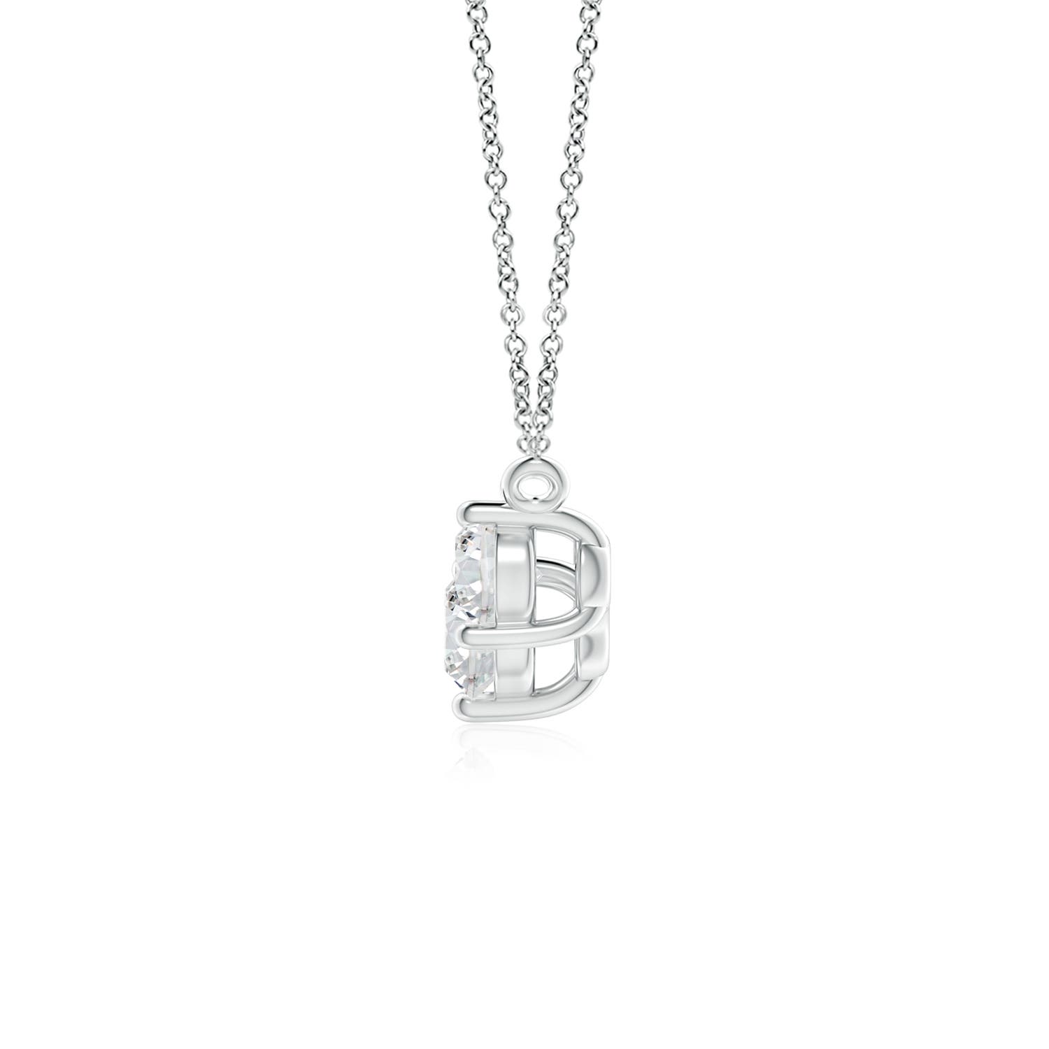 5mm HSI2 Classic Trio Diamond Necklace in White Gold - side 2