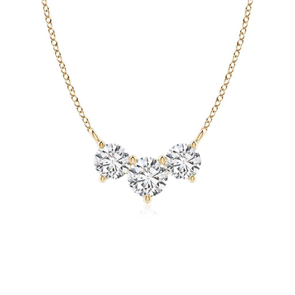 5mm HSI2 Classic Trio Diamond Necklace in Yellow Gold