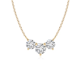 5mm HSI2 Classic Trio Diamond Necklace in Yellow Gold