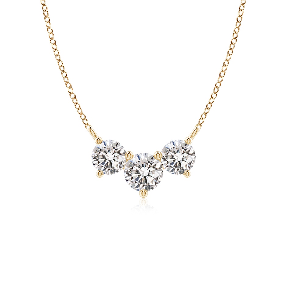 5mm IJI1I2 Classic Trio Diamond Necklace in Yellow Gold 